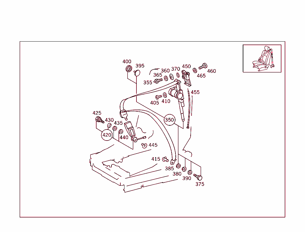 Seat Adjuster,Safety Belt,Fire Extinguisher,Child`s Seat Mounting