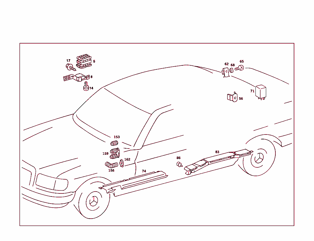 Cable Coverg.,Prot. Hoses,Electr.parts For Blower Motor & Heated Rear Pane