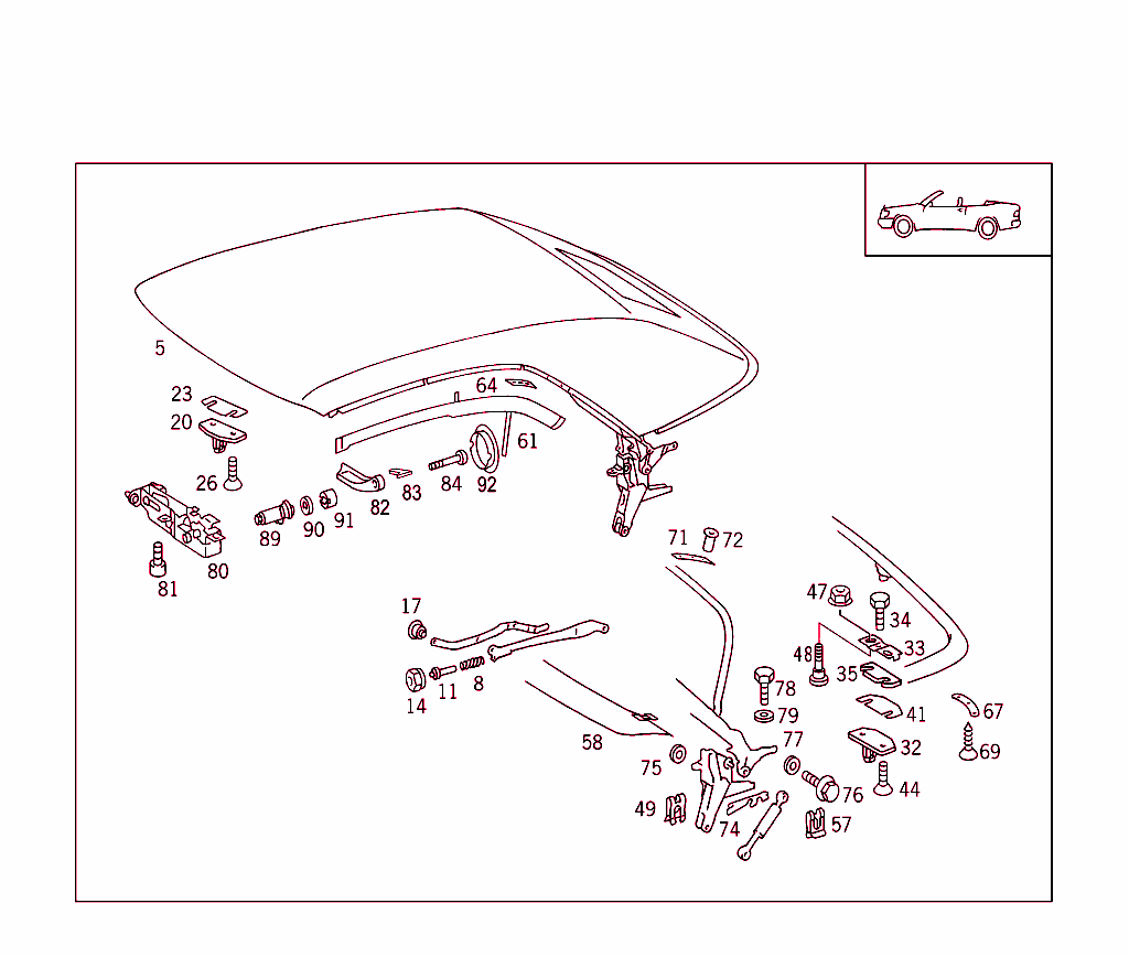 Folding Top Frame Assembly