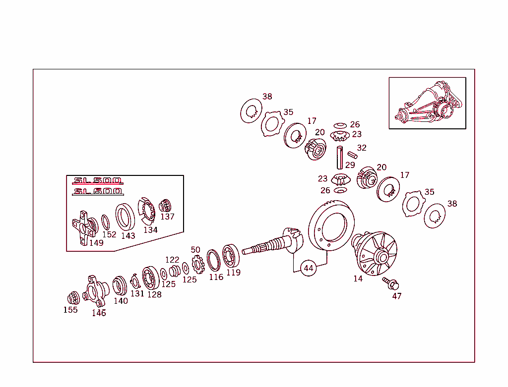 Rear Axle Housing With Differential