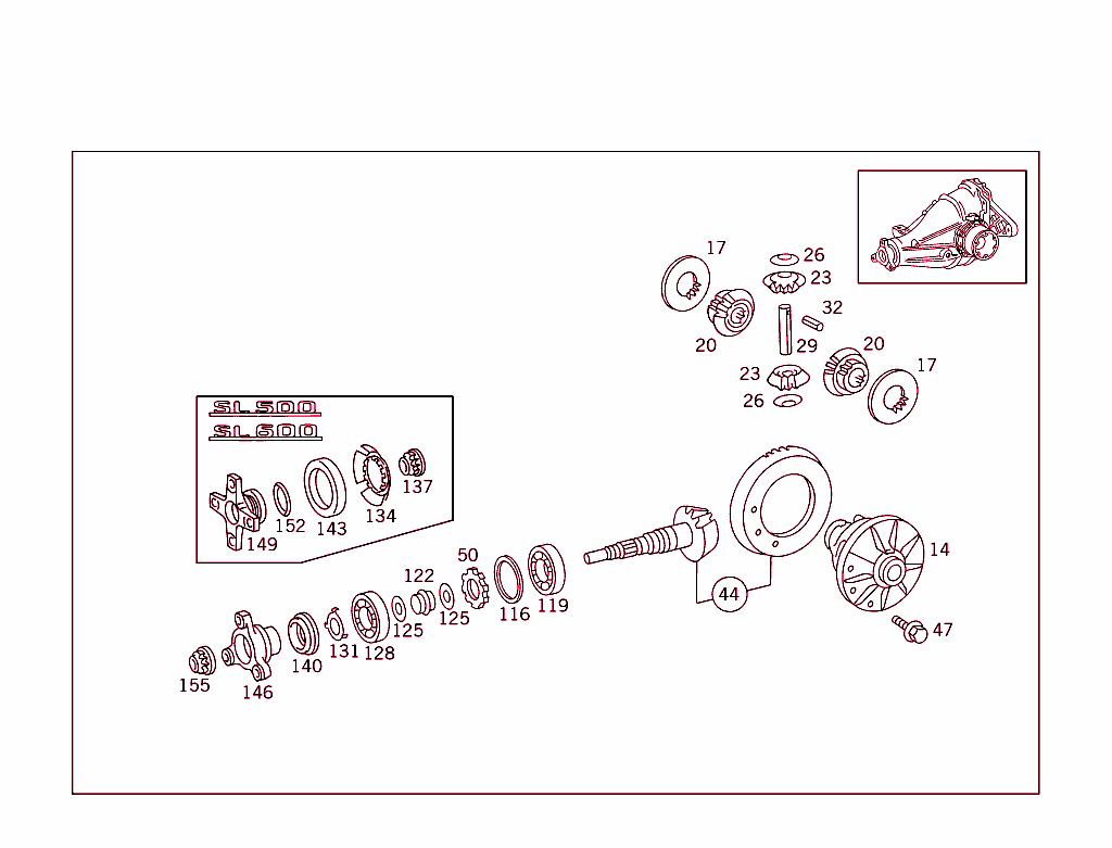 Rear Axle Housing With Differential