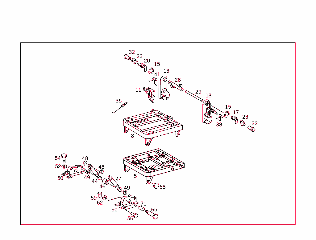 Rear Seat Support & Cushion Frame Split (50:50)