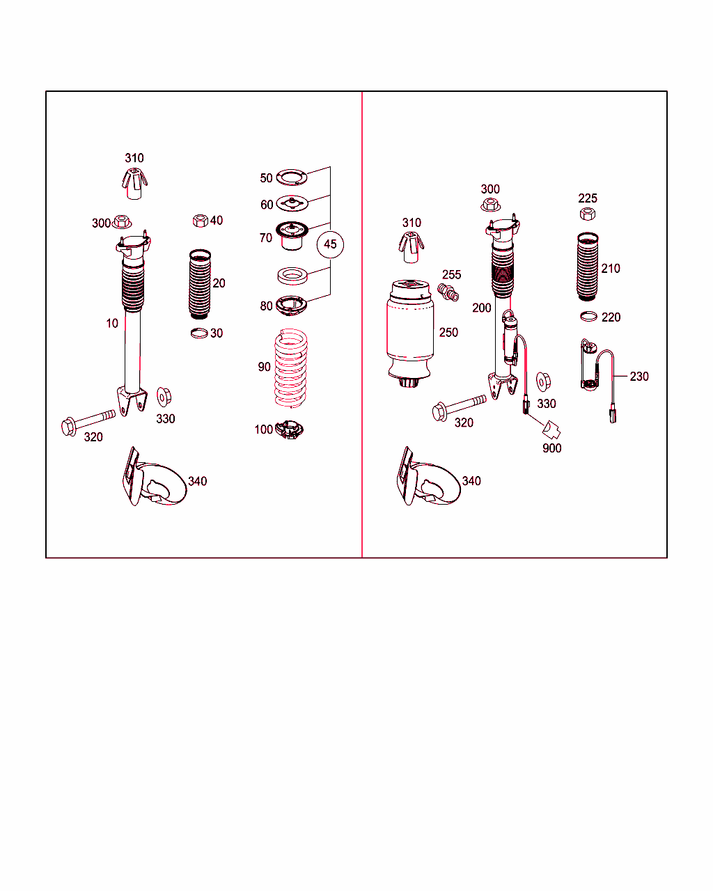 Spring Strut And Spring Strut Mounting Rear