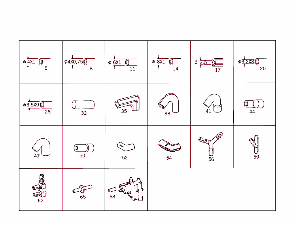 Collective Illustration Vacuum System Connecting Parts
