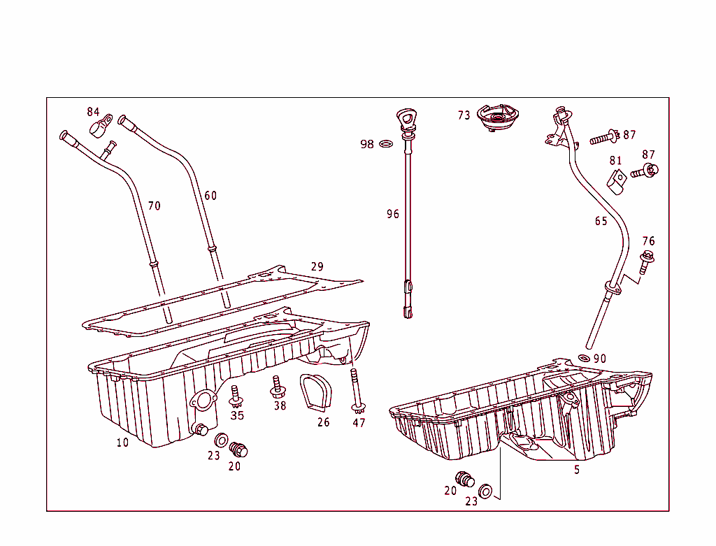 Oil Pan & Oil Level Display