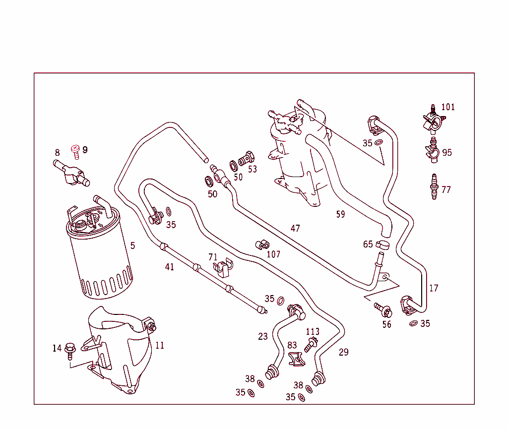Fuel Filter,Lines And Thermostat