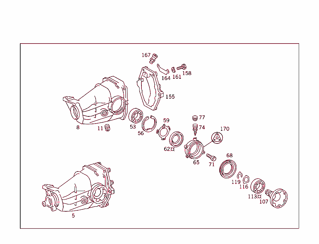 Rear Axle Housing With Differential