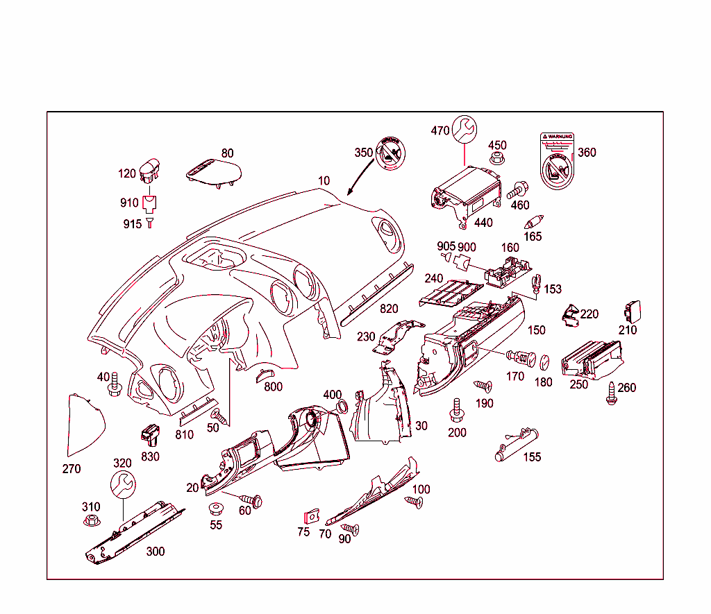 Instrument Panel With Glove Box,Body Parts For Passenger Airbag
