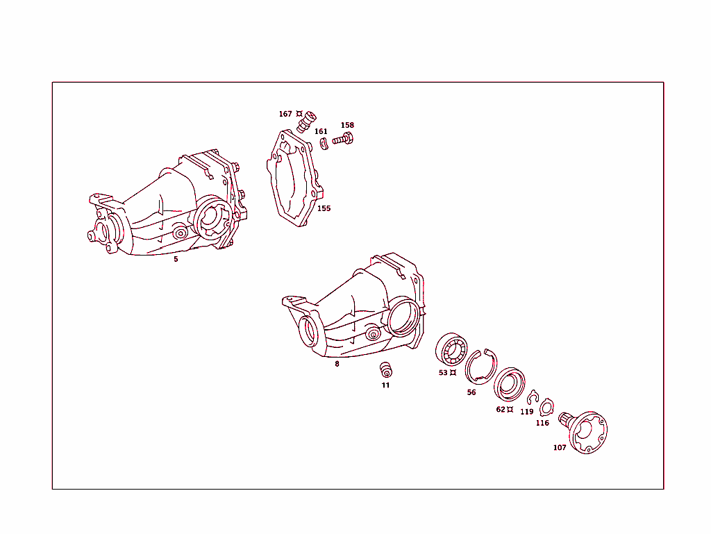 Rear Axle Housing With Differential