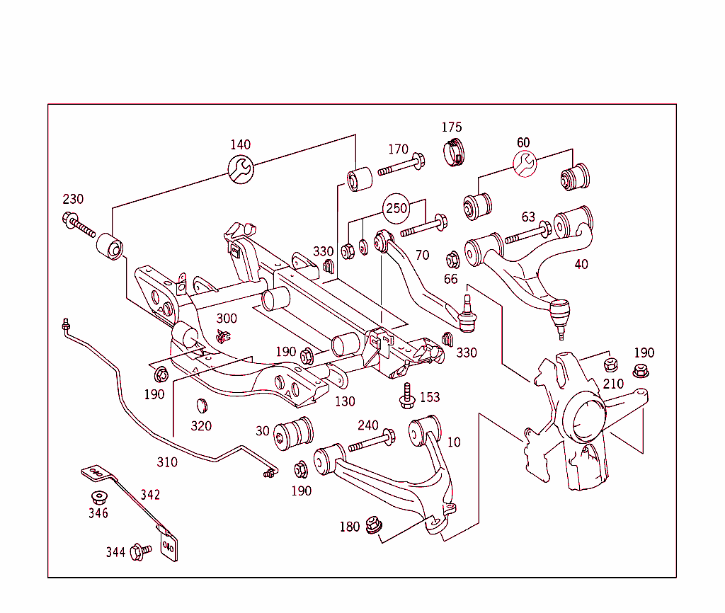 Transverse Control Arm,Torosion Bar And Rear Subframe