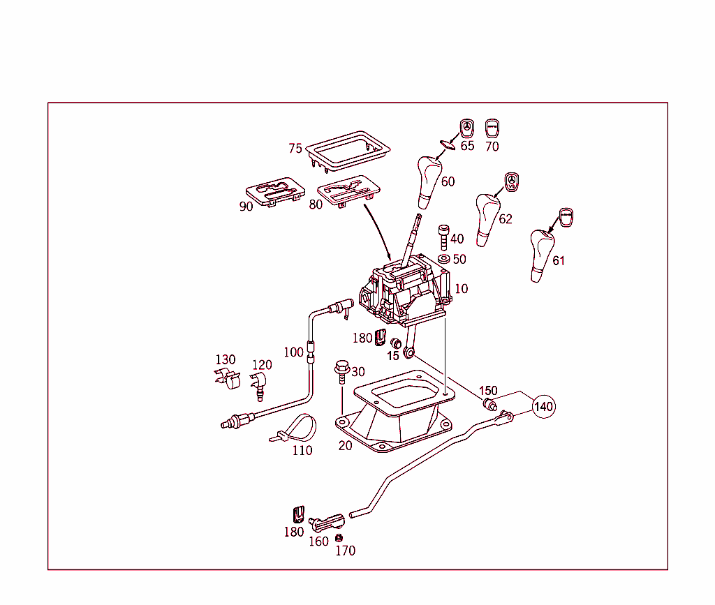 One-Touch Shift Mechanism Eletronic Five-Speed Transmission 722.6