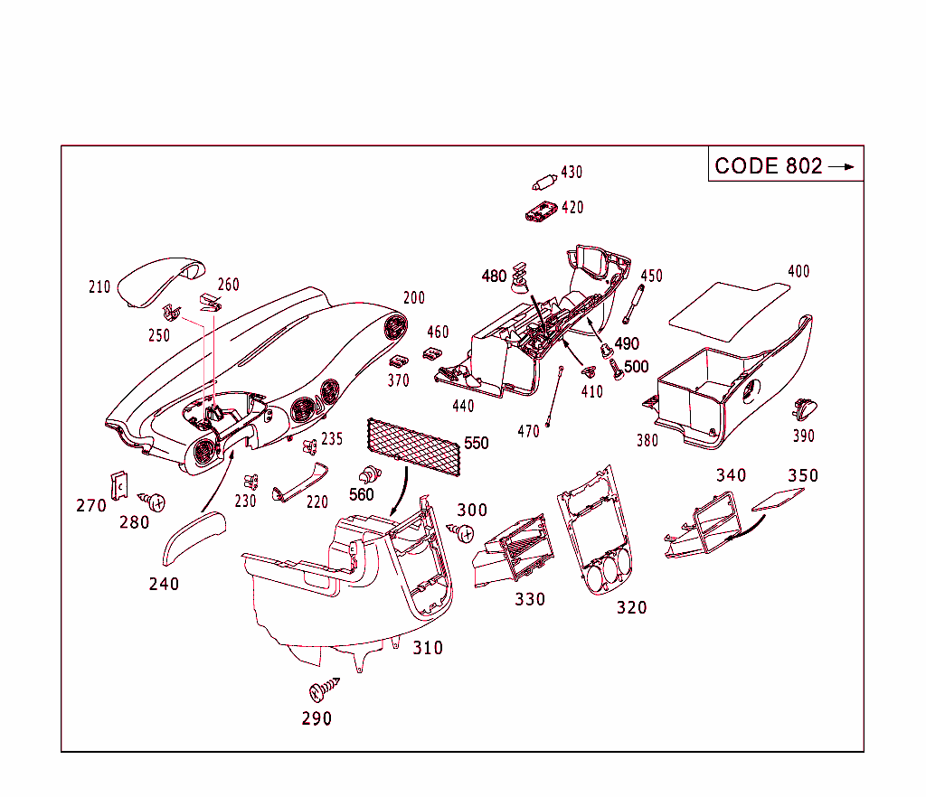 Instrument Panel With Glove Box,Body Parts For Passenger Airbag