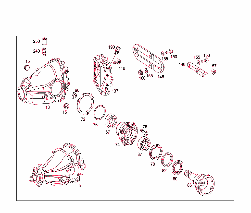 Rear Axle Housing With Differential