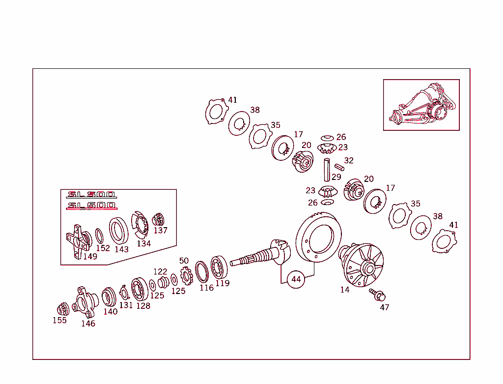 Rear Axle Housing With Differential