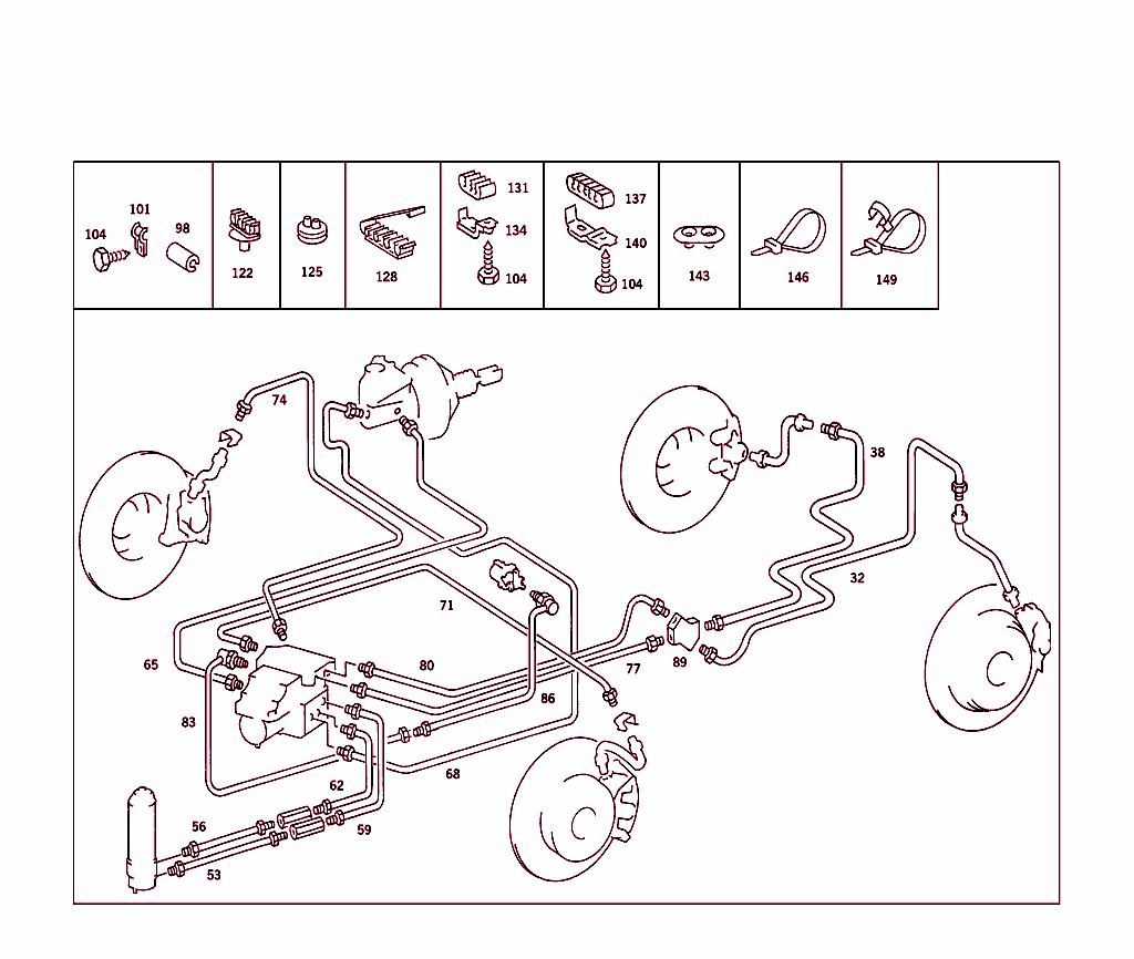 Brake Lines Used For Acceleration Skid Control (Asr)