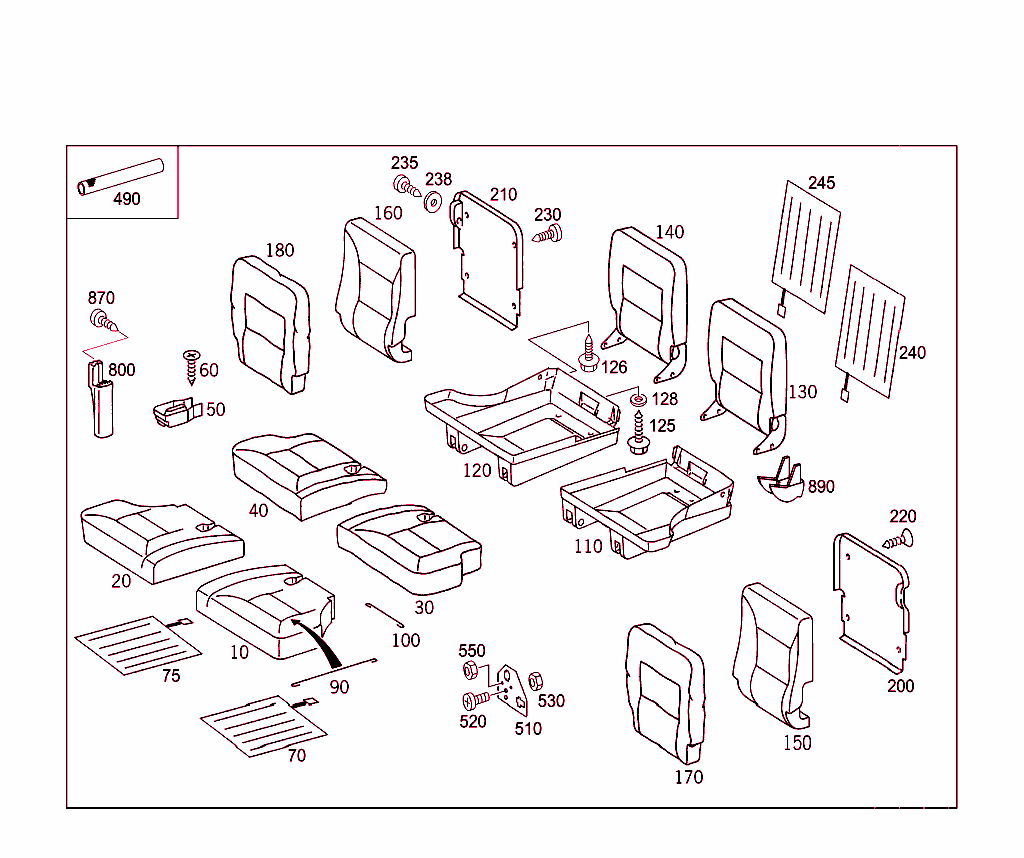 Rear Seat Bench Split (50:50)