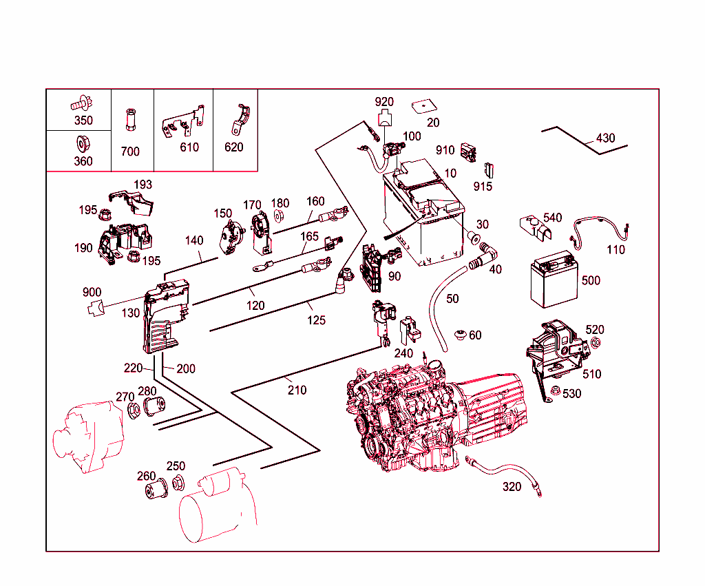 Battery,Starter/Alternator Cable