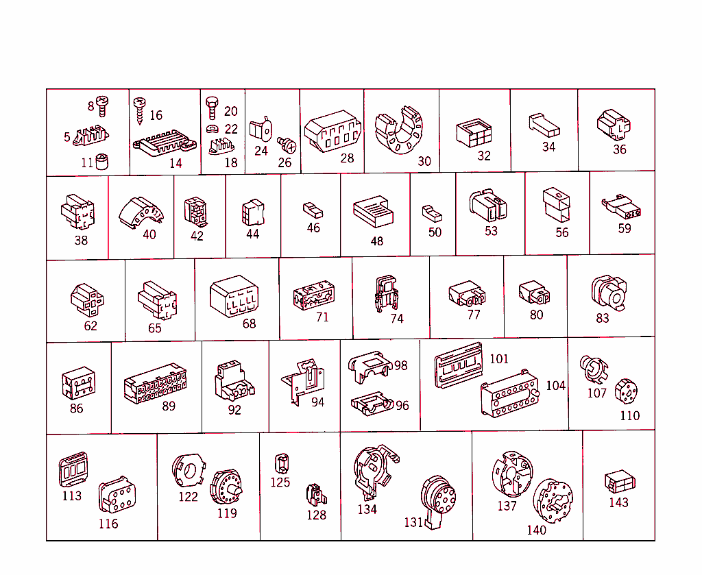 Loom Ties, Contact And Mounting Parts