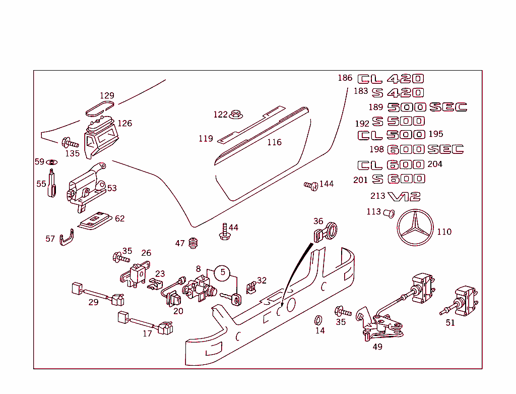 Rear Lid Latch-Type Lock