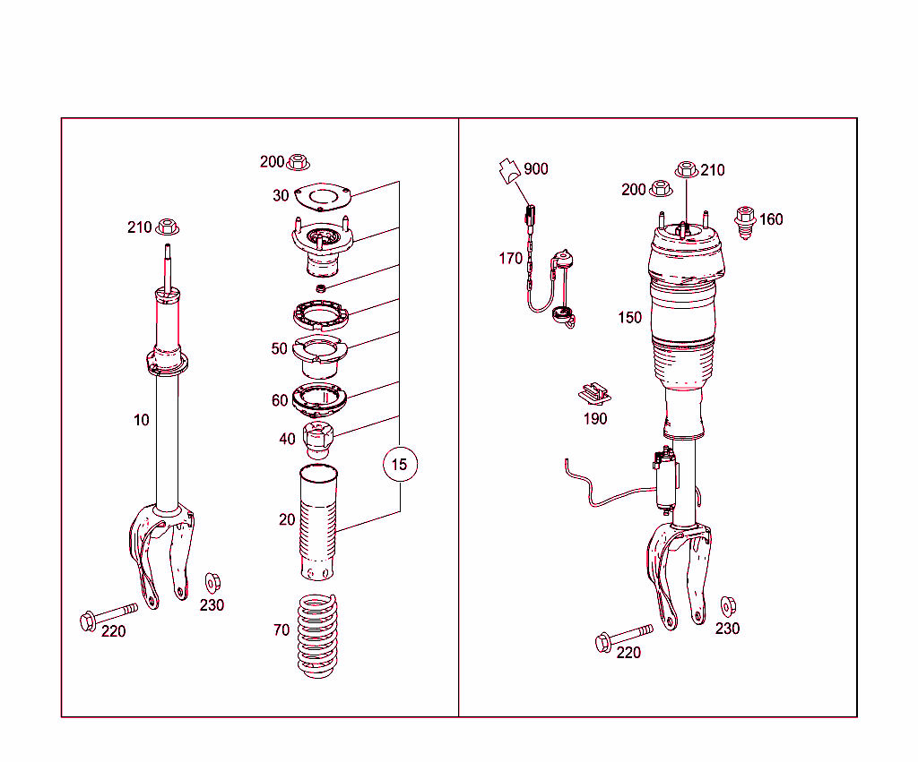 Spring Strut And Spring Strut Mounting Front