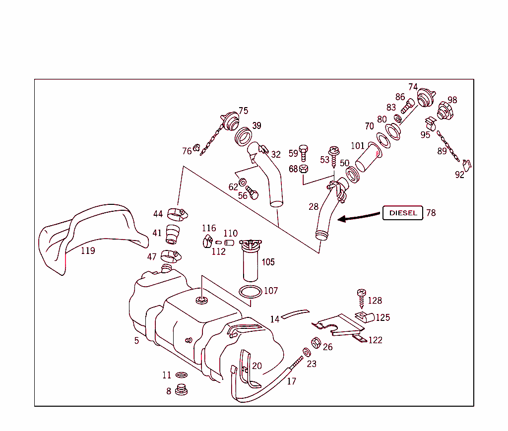 Fuel Tank With Attachment Parts