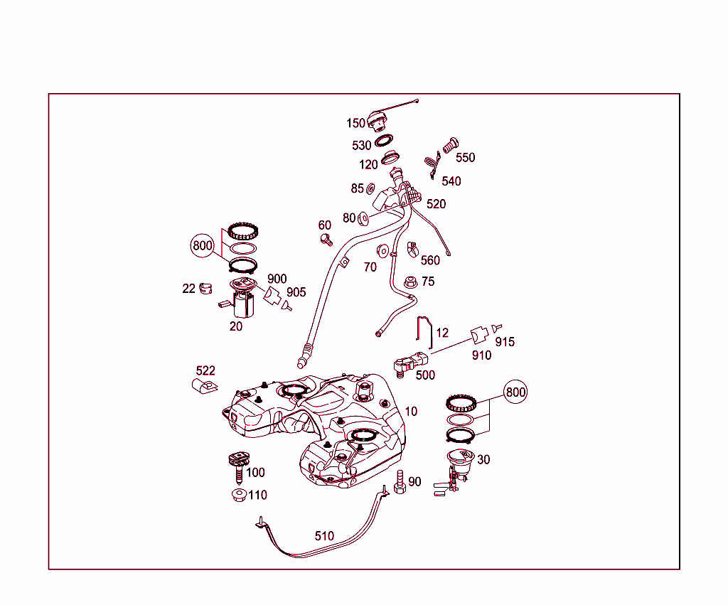 Fuel Tank With Attachment Parts