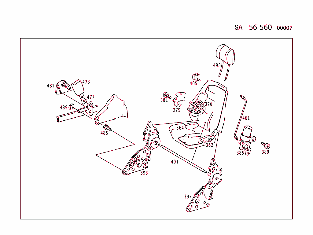 Front And Rear Individual Seats Adjustable Electrically