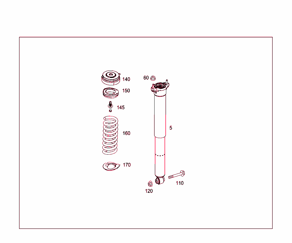 Spring Strut And Spring Strut Mounting Rear