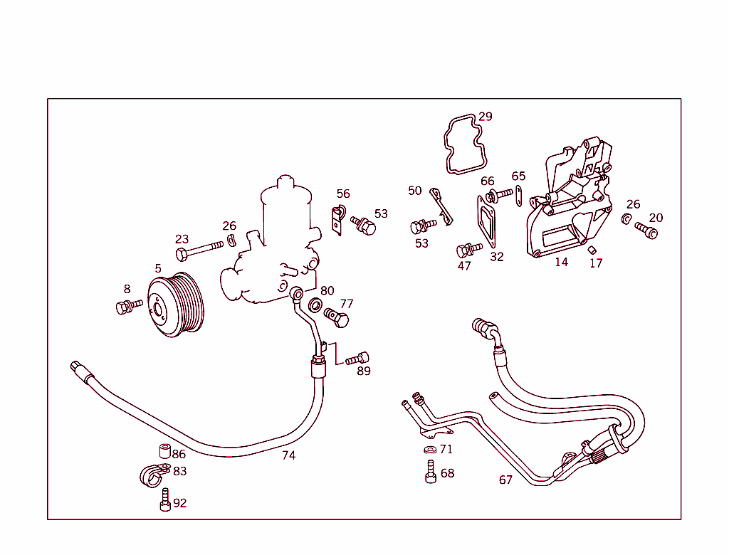 Power Steering Pump Attachment Parts