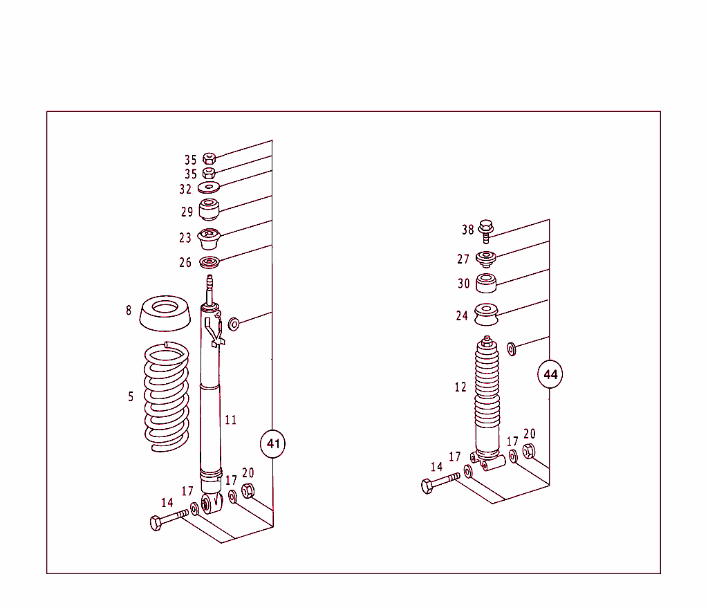 Rear Springs And Suspension Used With Self-Levelling Device