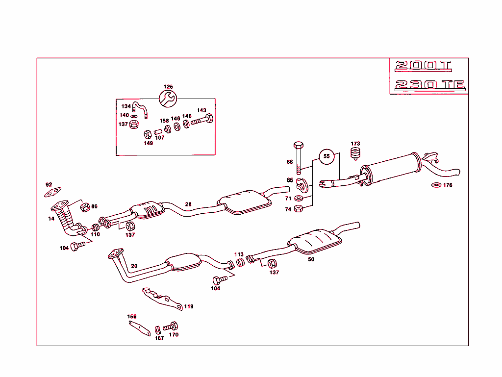Exhaust System Used On Four-Cylinder Gasoline Vehicles