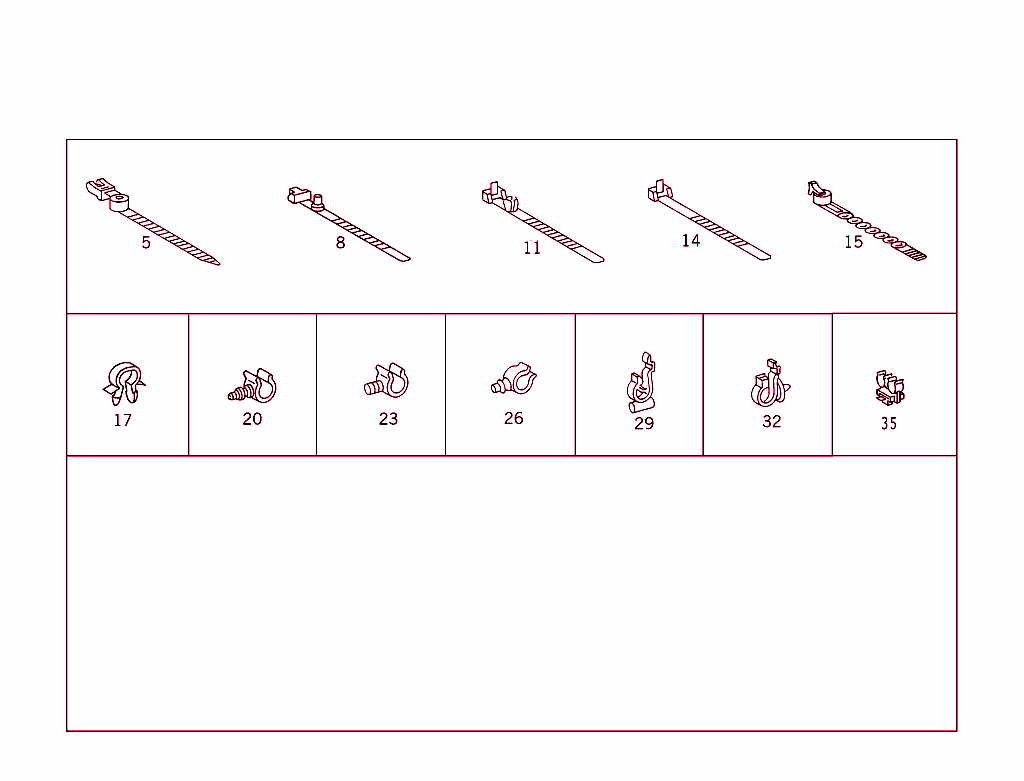 Loom Ties, Contact And Mounting Parts