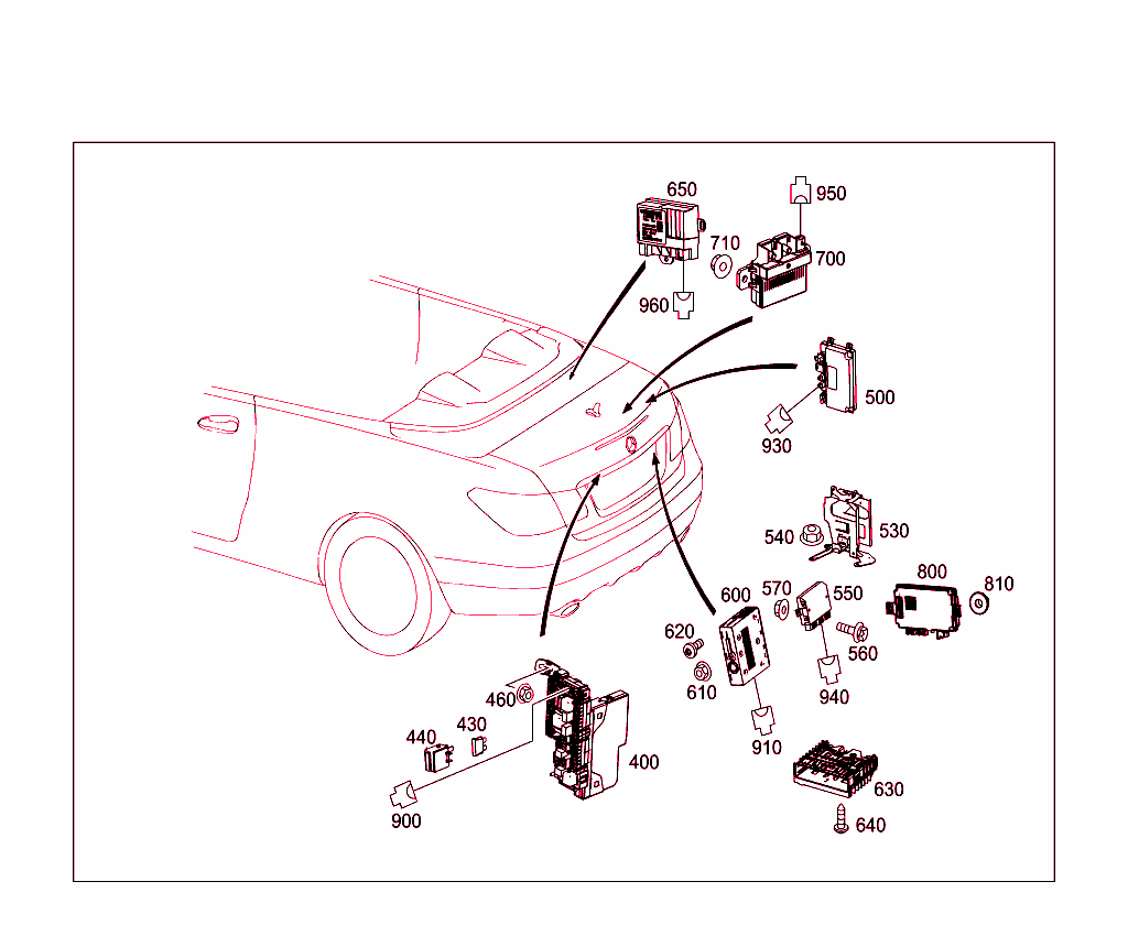 Control Modules And Relay In Trunk