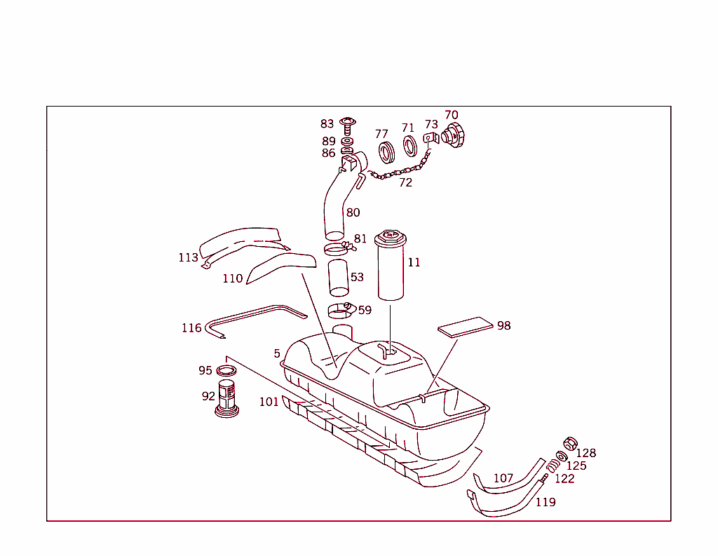 Fuel Tank With Attachment Parts