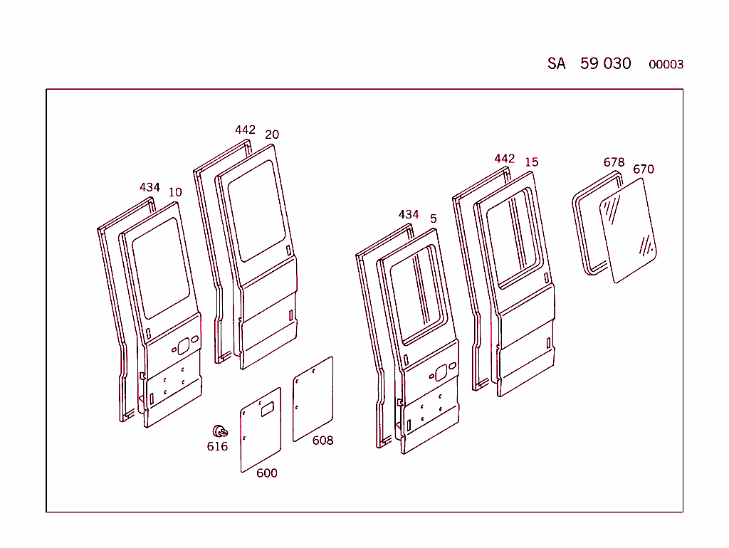 Rear Panel Door,Two-Wing