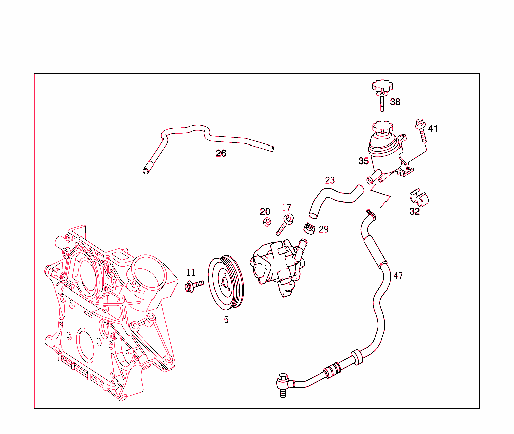 Power Steering Pump Attachment Parts
