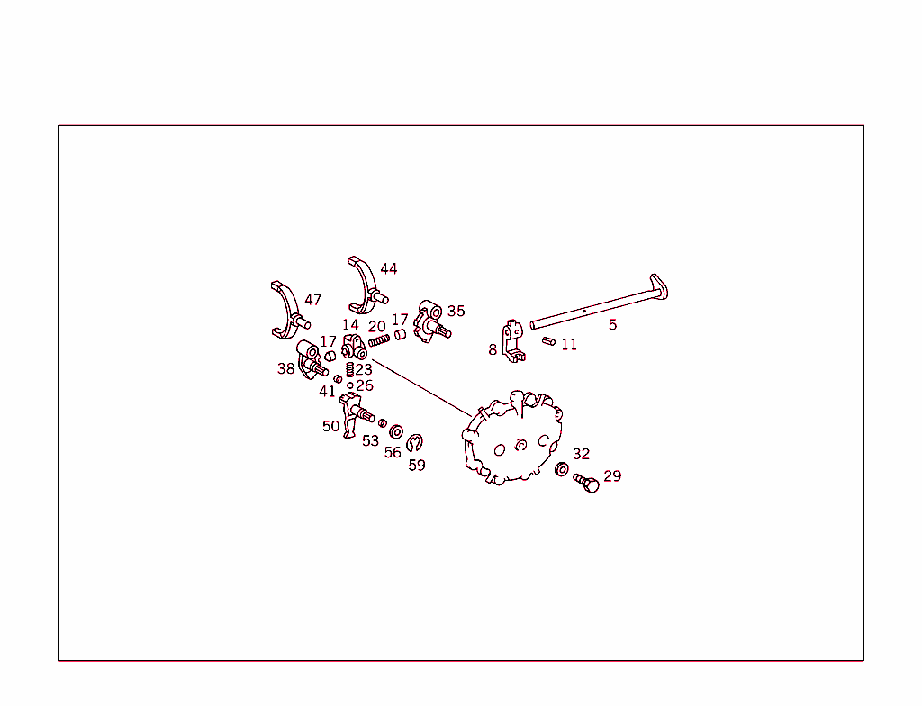 Shifting Rod,Detent,Shifting Fork