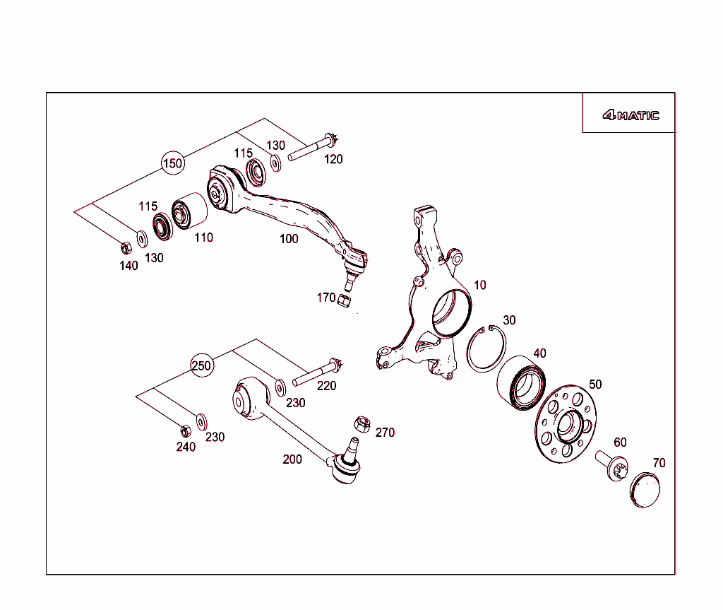 4Matic Steering Knuckle & Control Arm