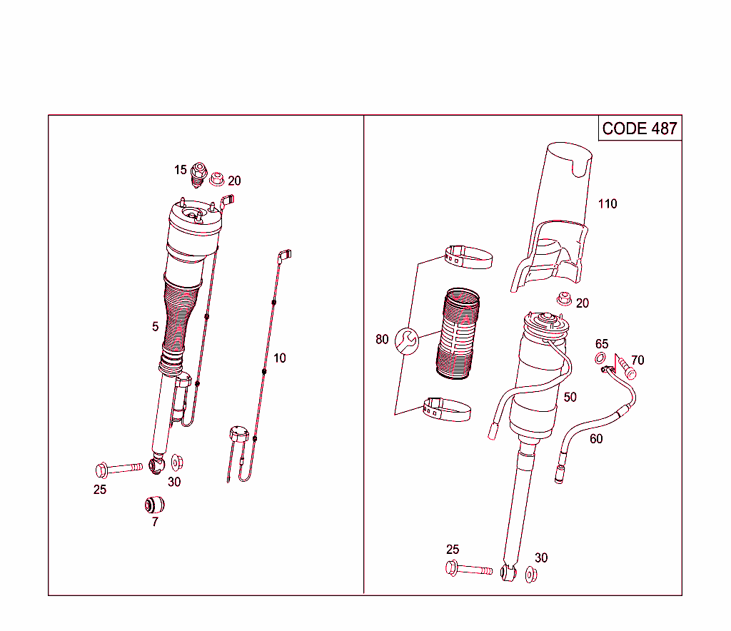 Spring Strut And Spring Strut Mounting Rear