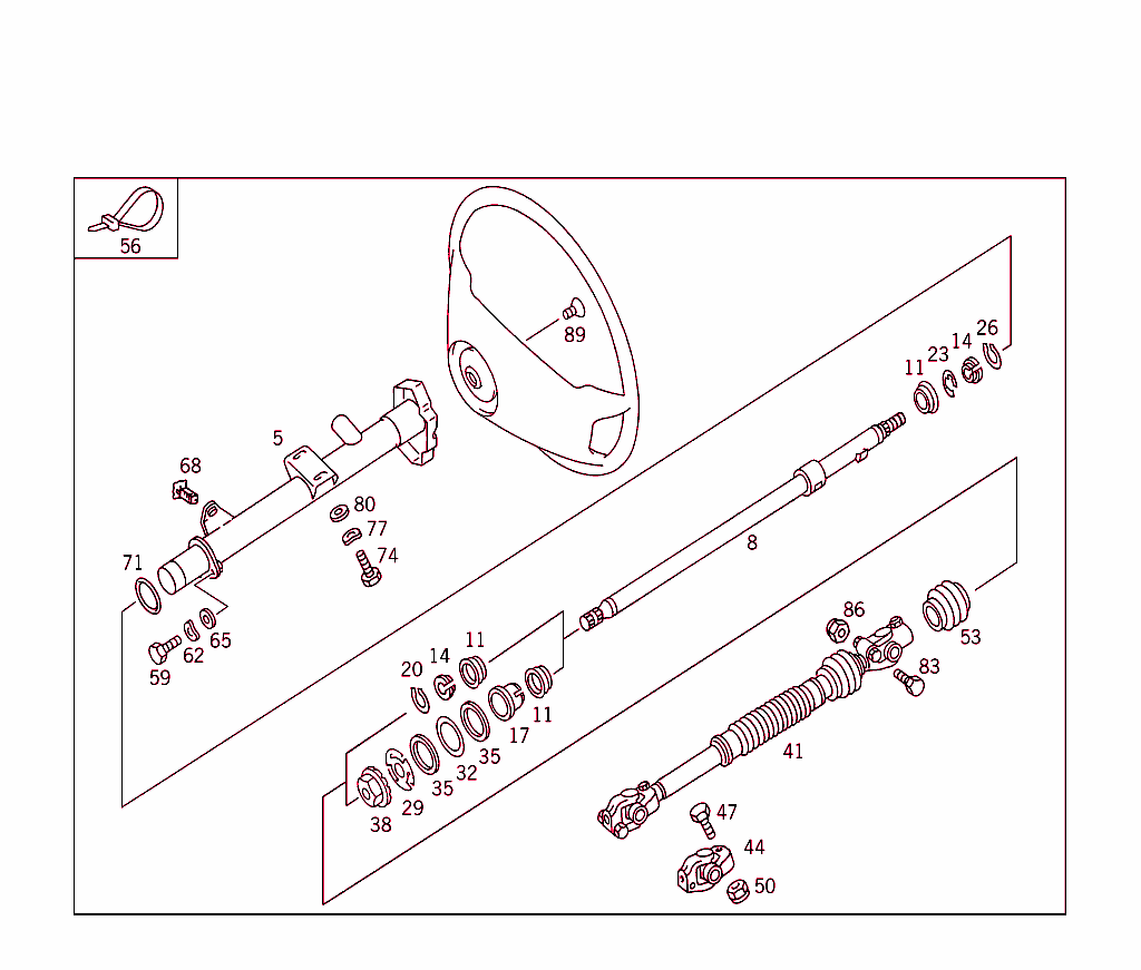 Steerg.column Jacket Tube & Steerg. Shaft