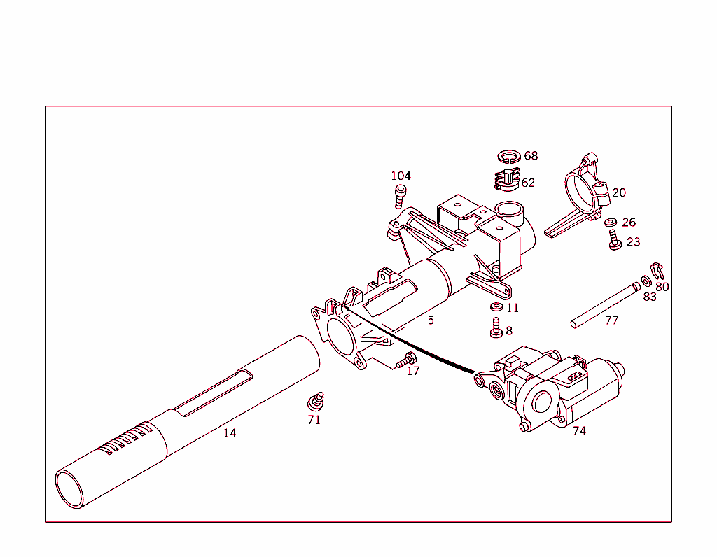 Steering Column Jacket Tube And Steering Shaft,Electrically Adjustable