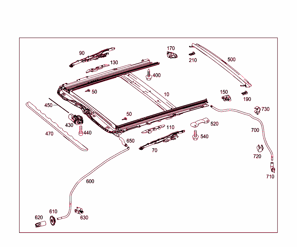 Sliding/Lifting Roof Frame