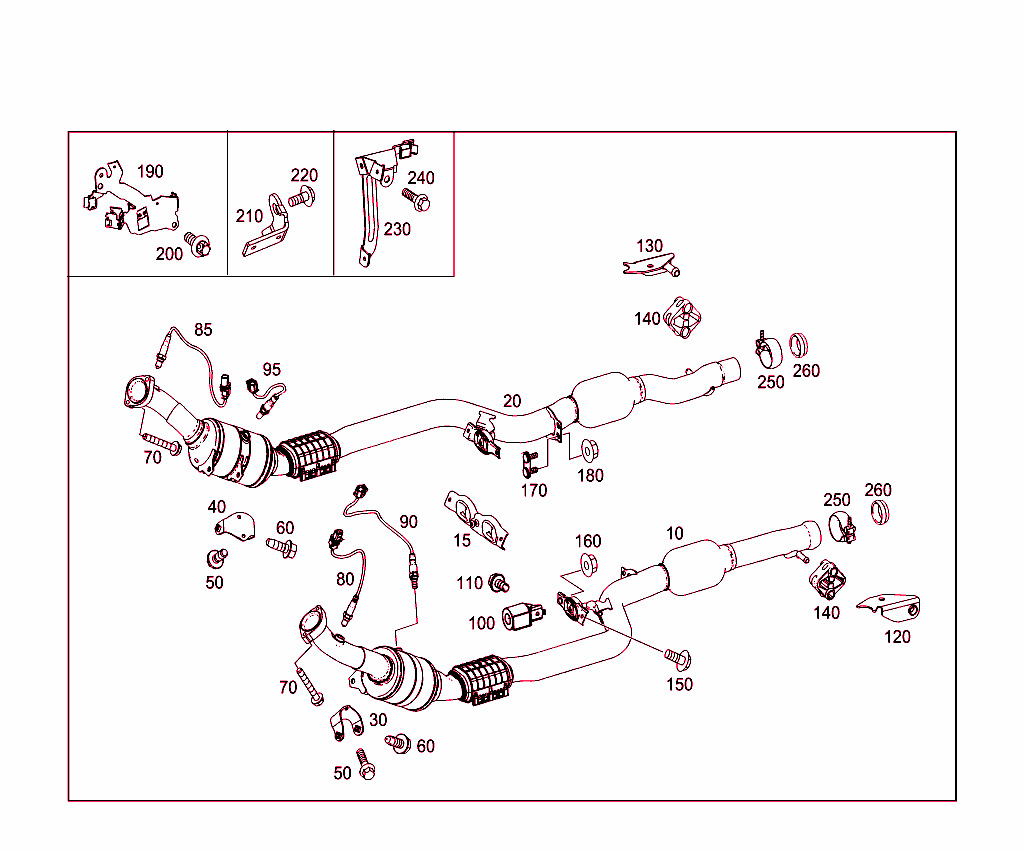 Exhaust System Used On Six-Cylinder Gasoline Vehicles