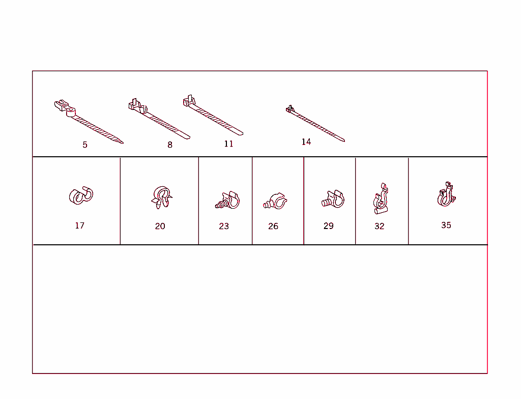 Loom Ties And Cable Mounting Parts