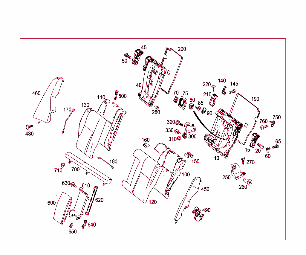 Rear Folding Backrest