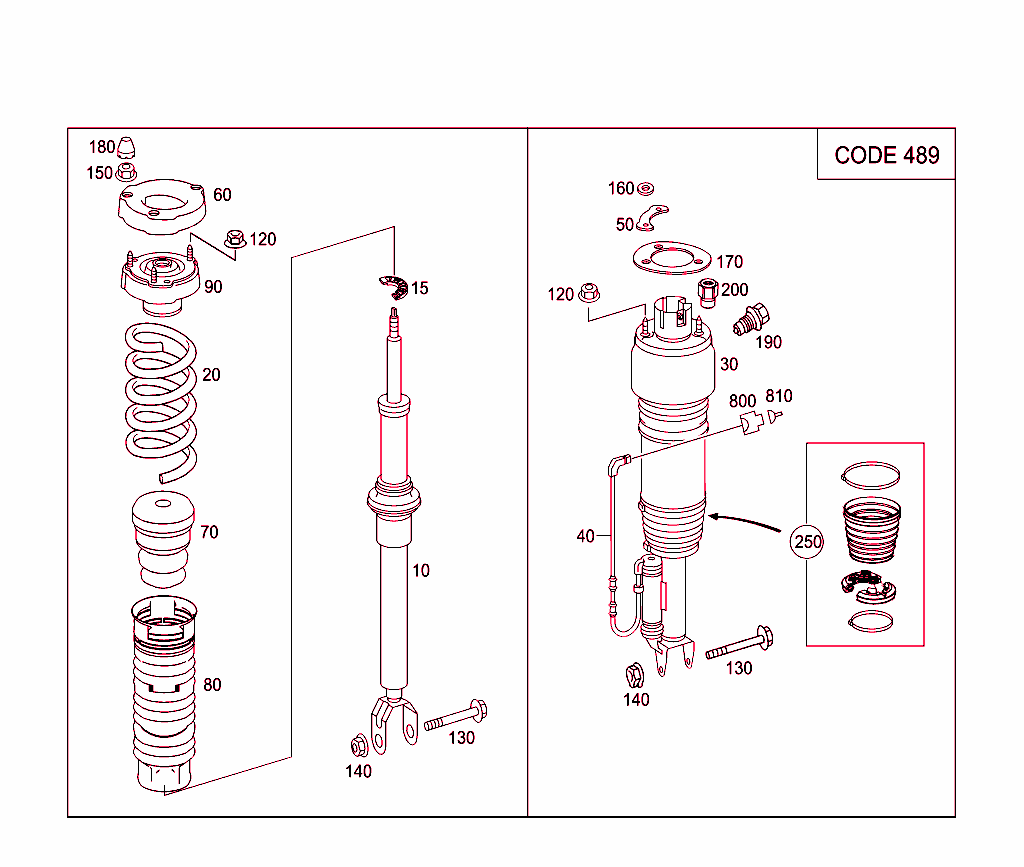 Spring Strut And Spring Strut Mounting Front