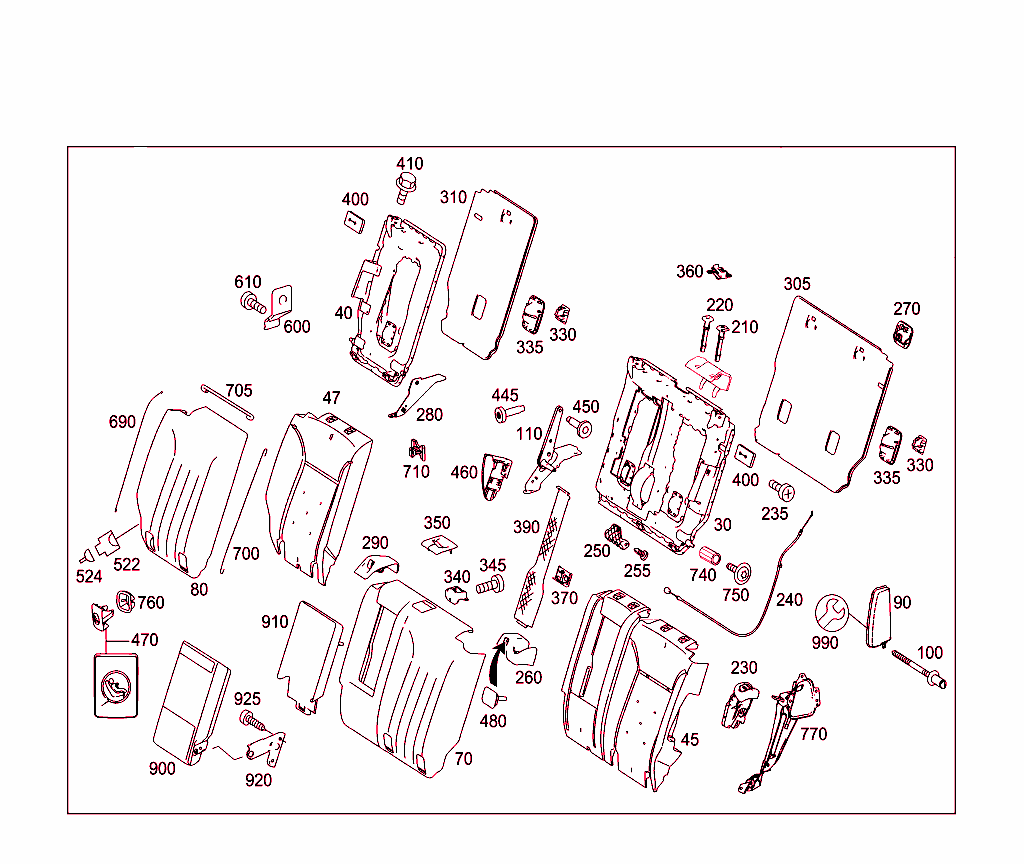 Rear Seat Cushion,Rear Backrest