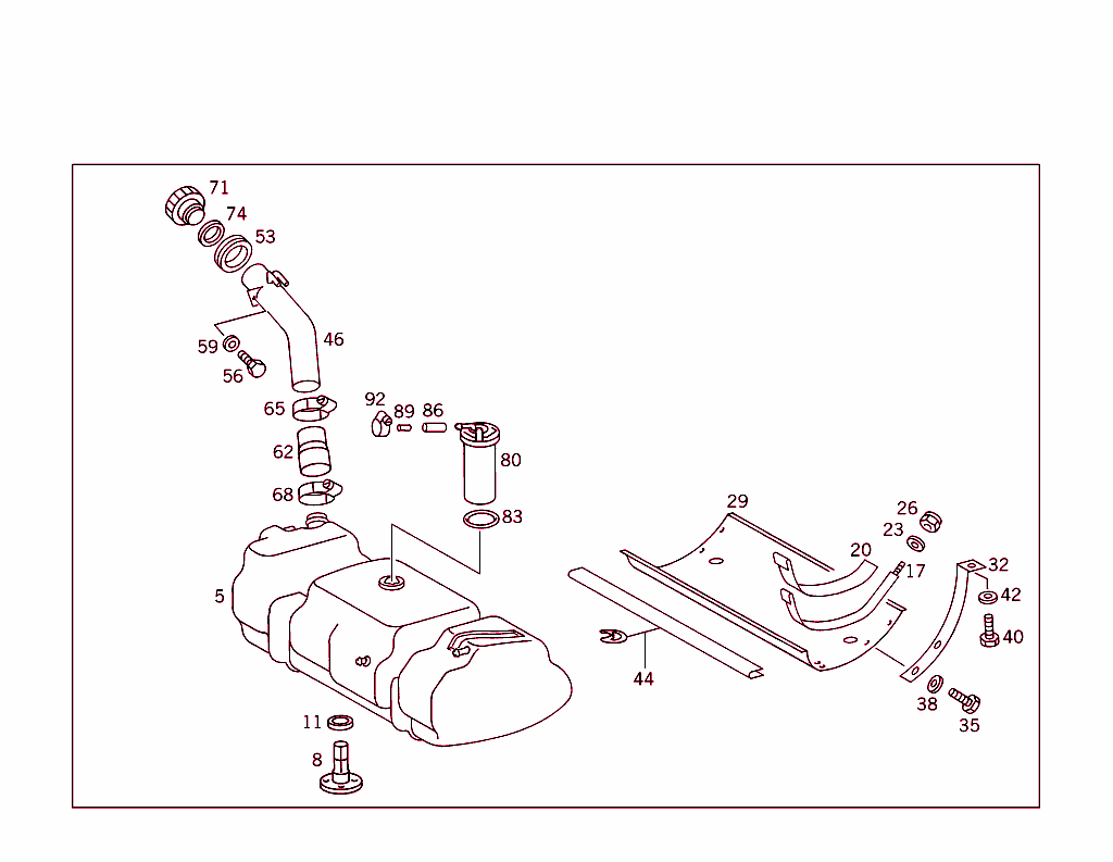 Fuel Tank With Attachment Parts