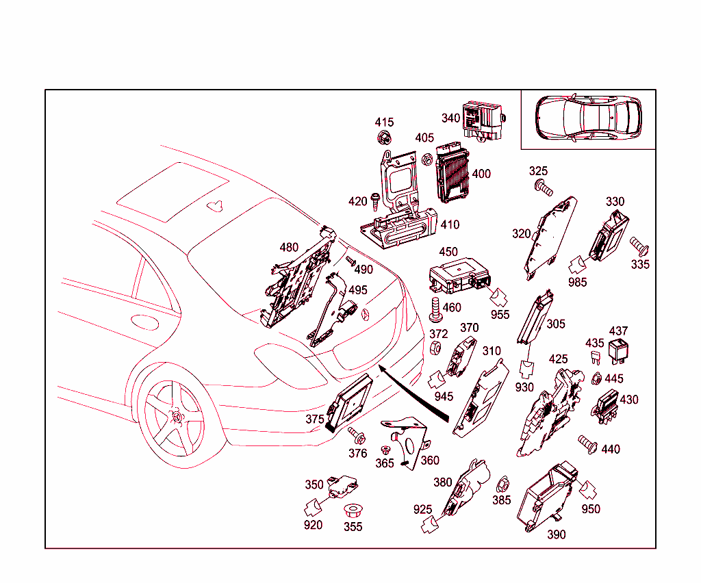 Control Modules And Relay In Trunk