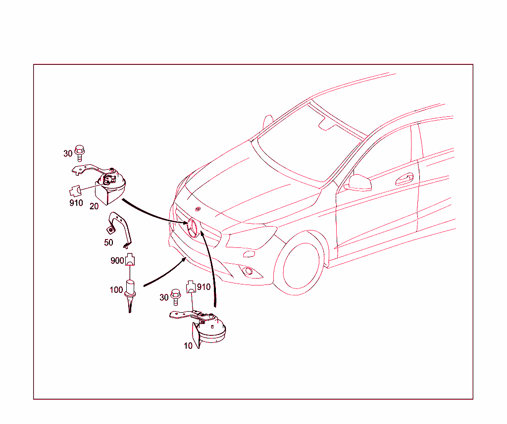 Horn And Outboard Temperature Indicator